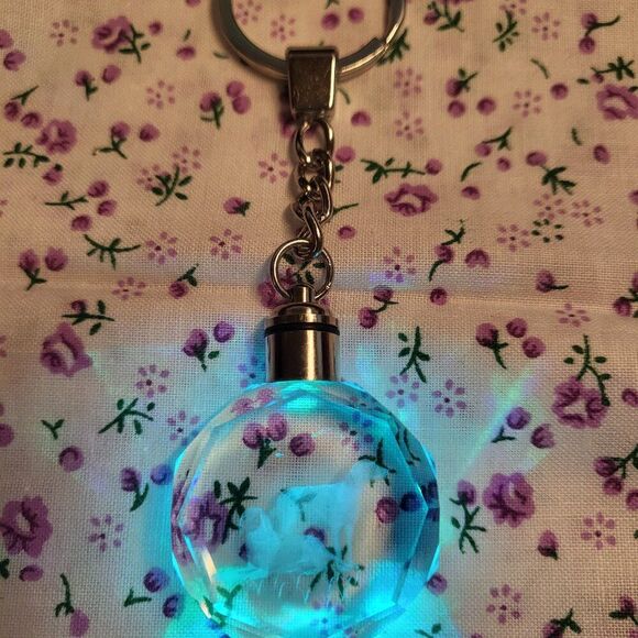 Dog Crystal Keychains with LED Light - Picture 1 of 8